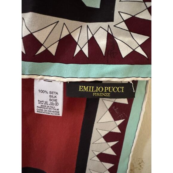 Italy Emilio Pucci Firenze Vintage Beautiful 100% Silk Scarf - Picture 1 of 4